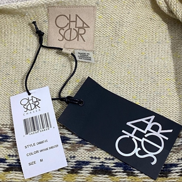 NWT Chaser Drape Front Cardigan Vintage Sweater M - Picture 12 of 16